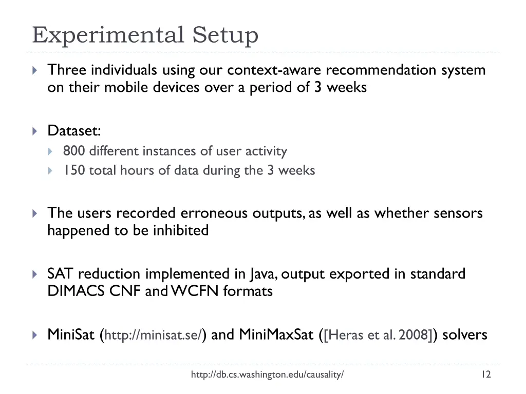 experimental setup