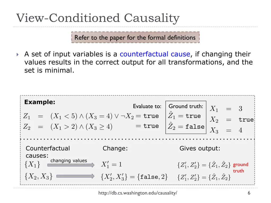 view conditioned causality