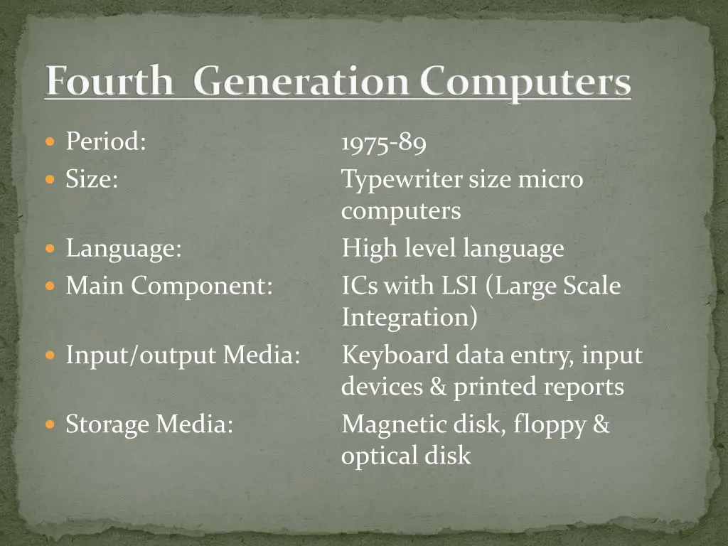 fourth generation computers
