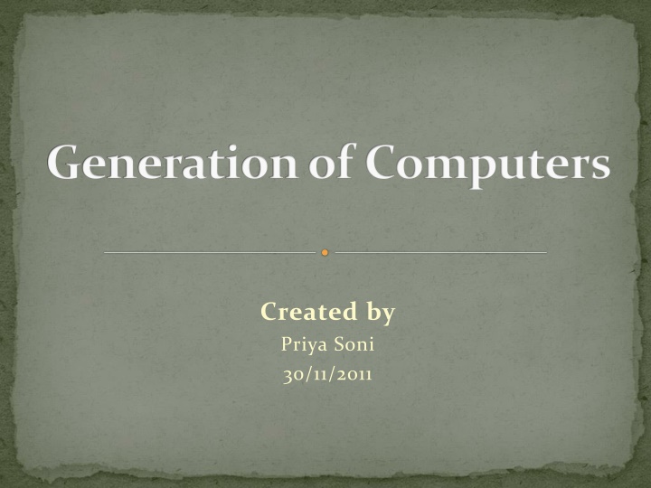 generation of computers
