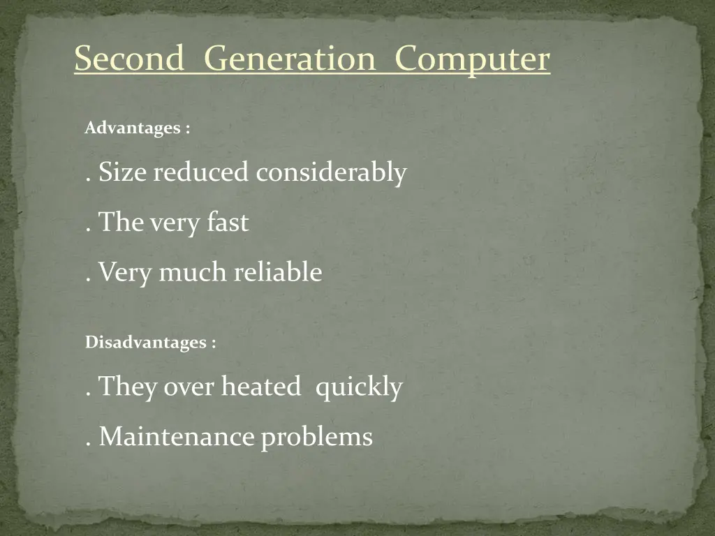 second generation computer