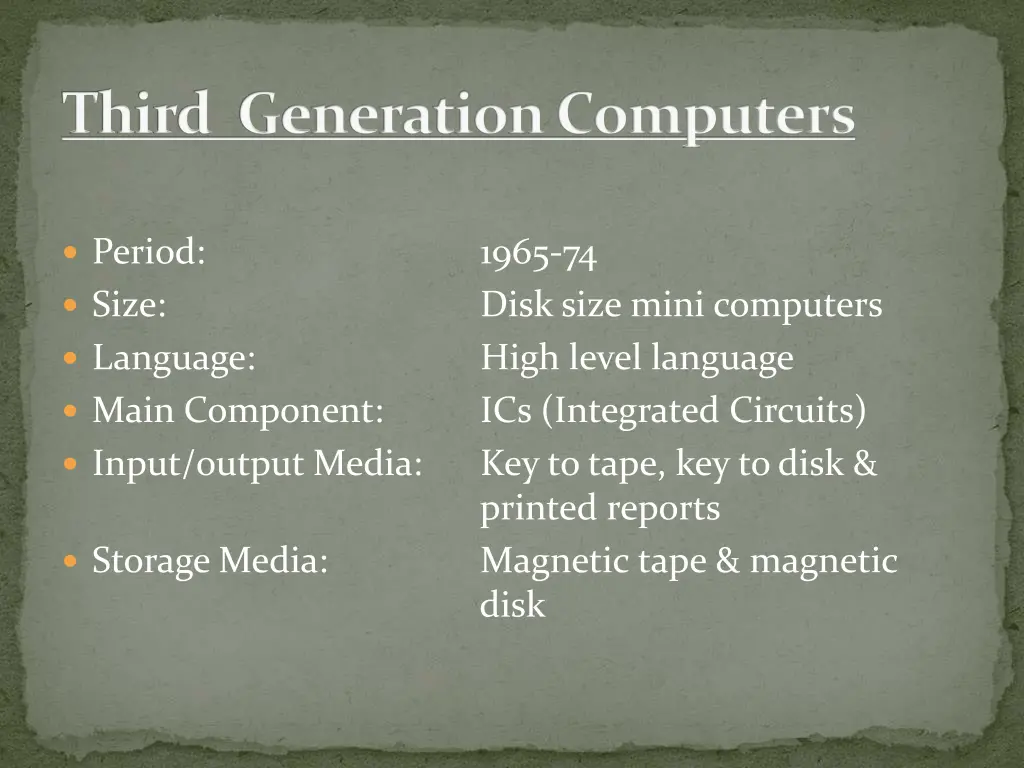 third generation computers