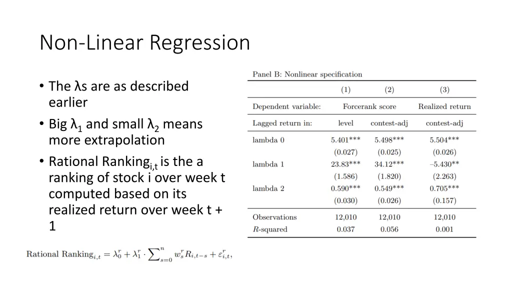 non linear regression 1