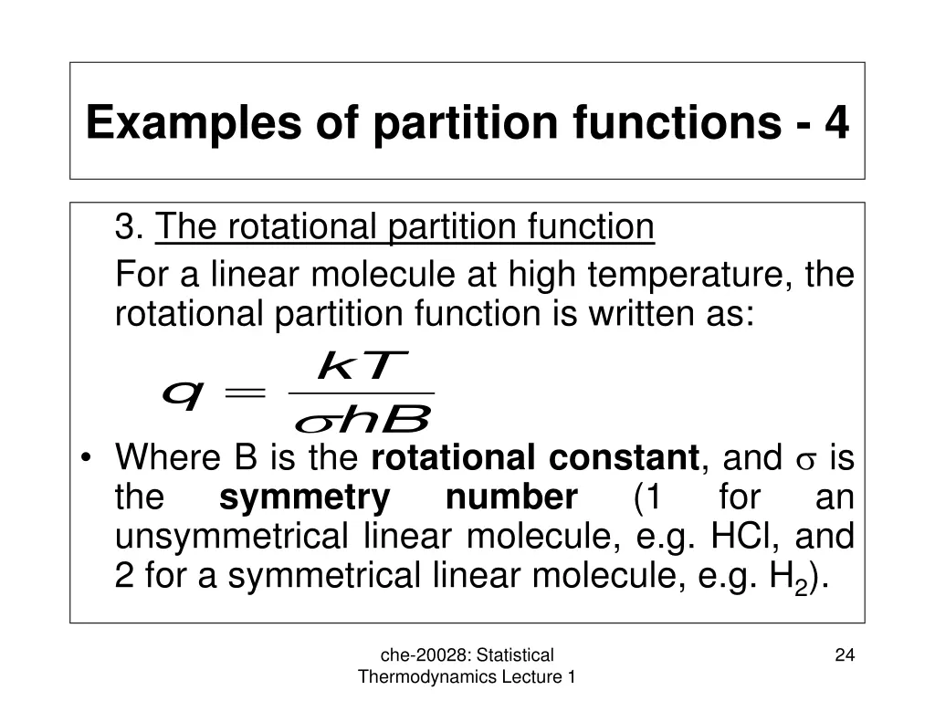 examples of partition functions 4