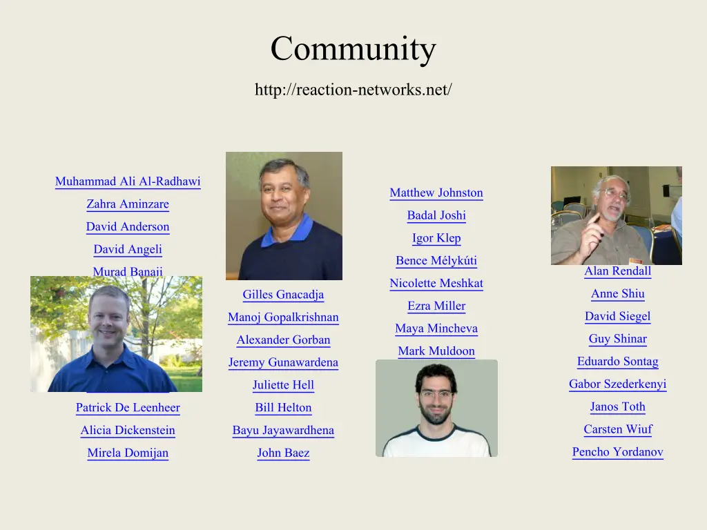 community http reaction networks net
