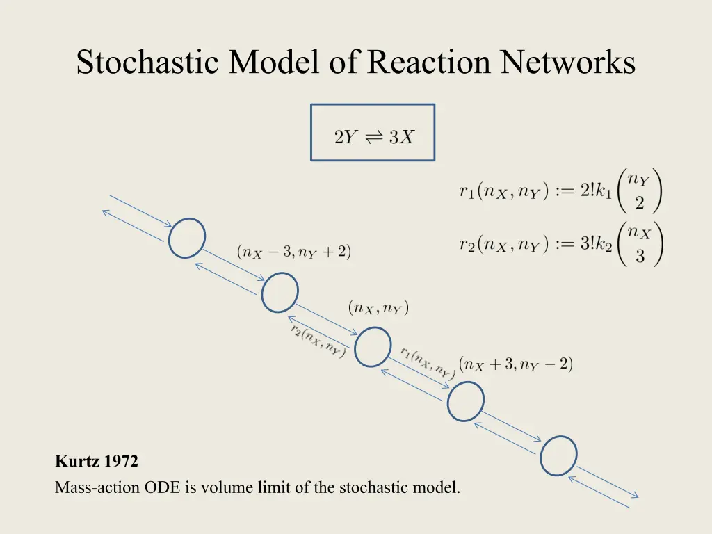 stochastic model of reaction networks