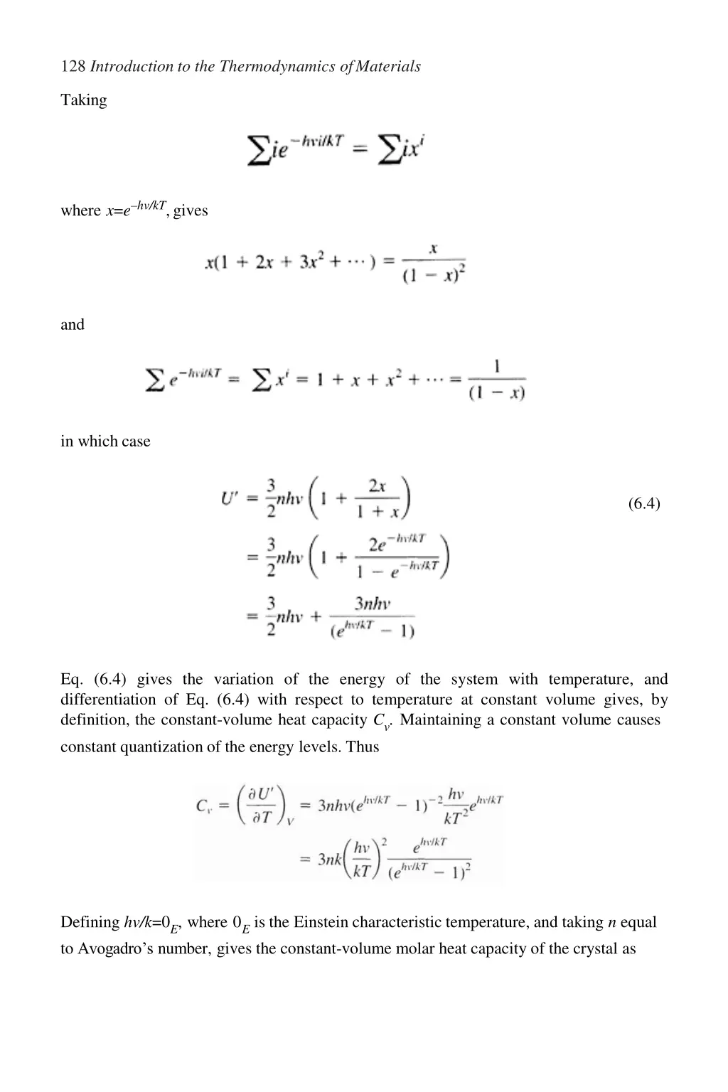 128 introduction to the thermodynamics ofmaterials