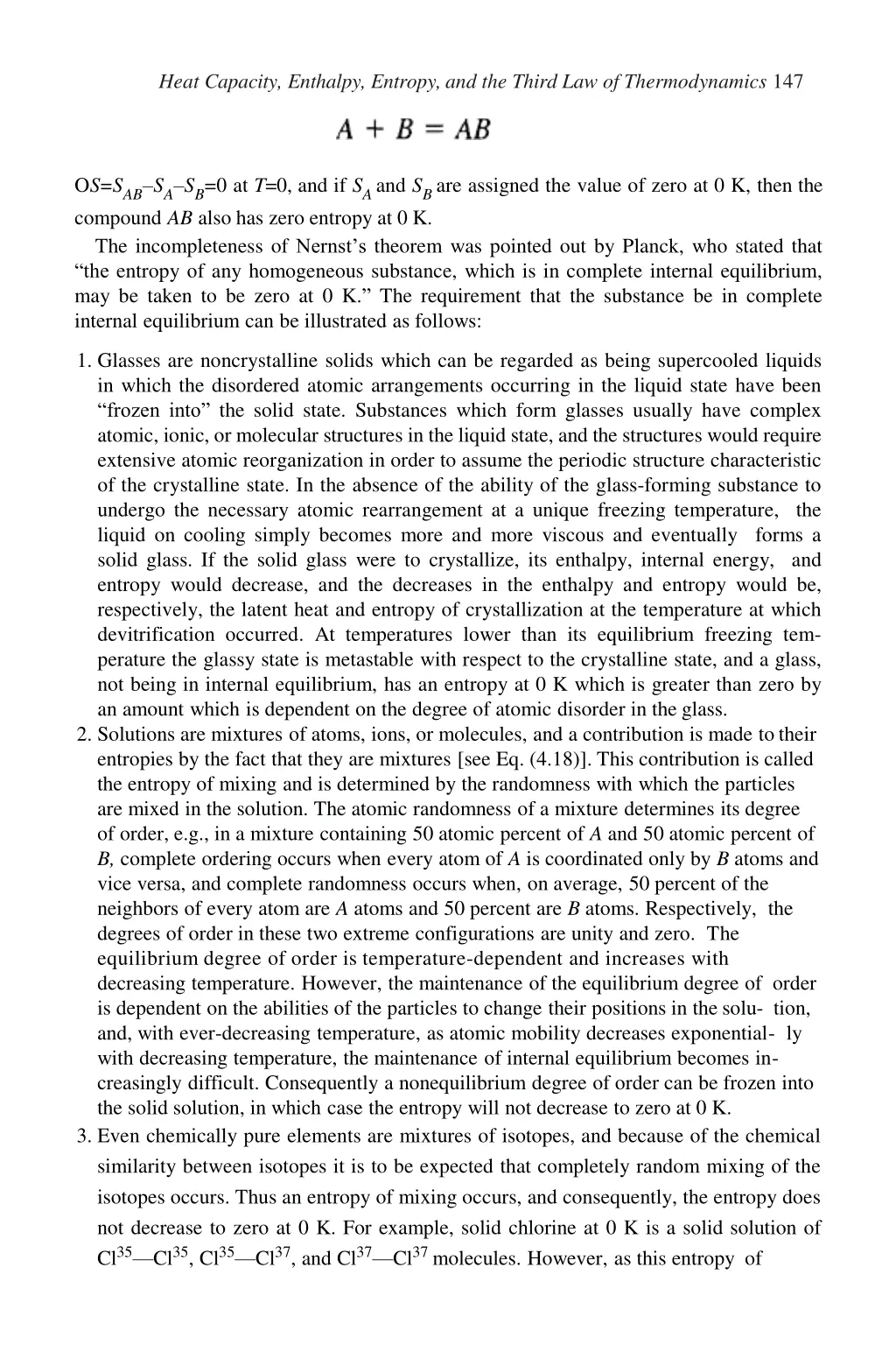 heat capacity enthalpy entropy and the third 10