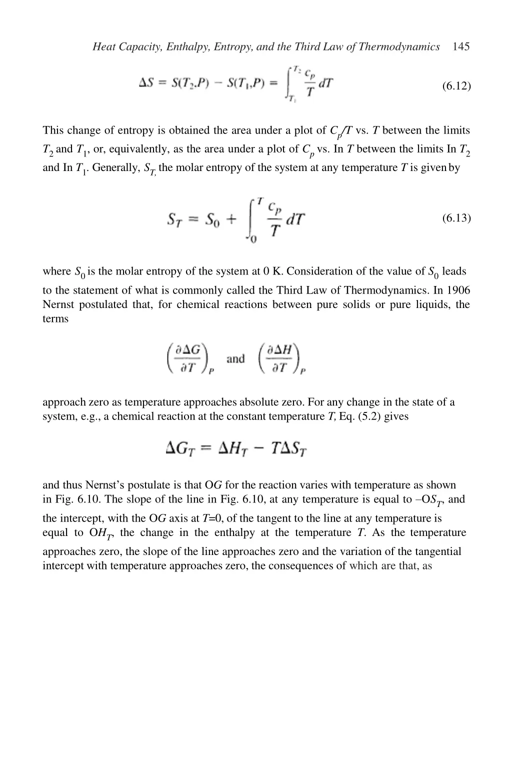 heat capacity enthalpy entropy and the third 9