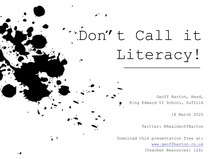 don t call it literacy