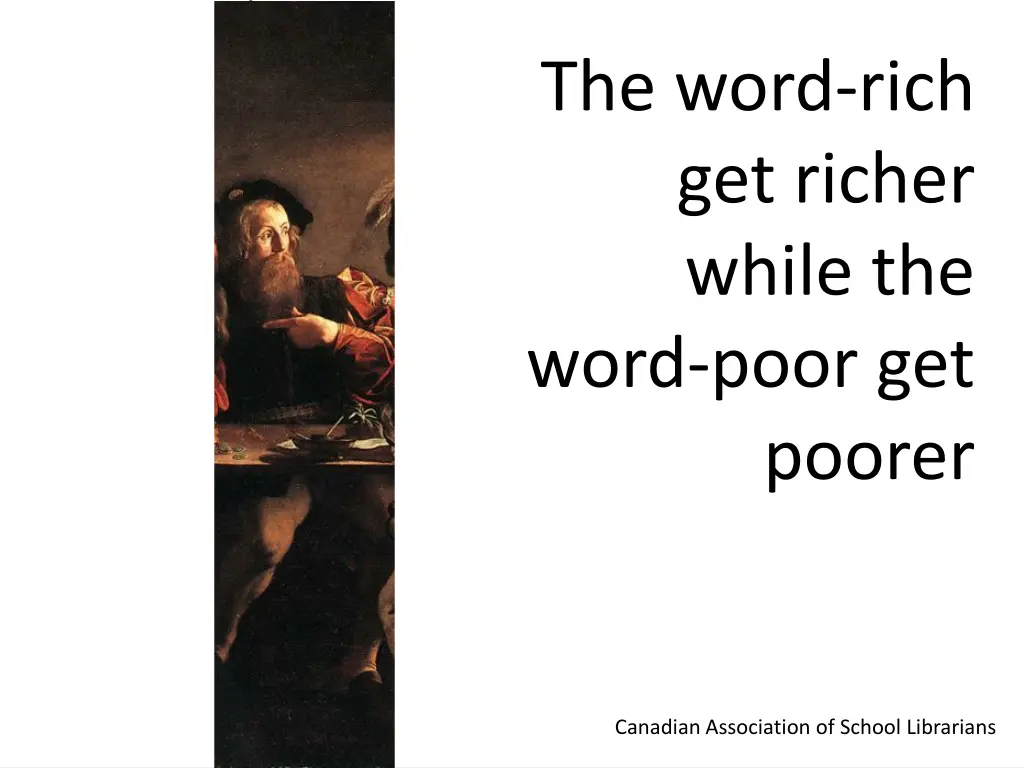 the word rich get richer while the word poor get