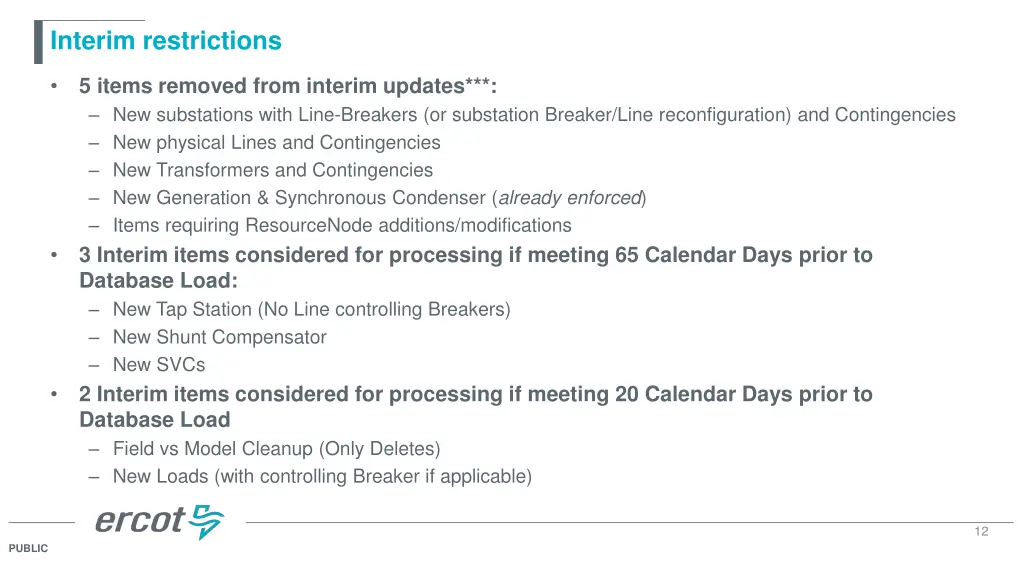 interim restrictions 1