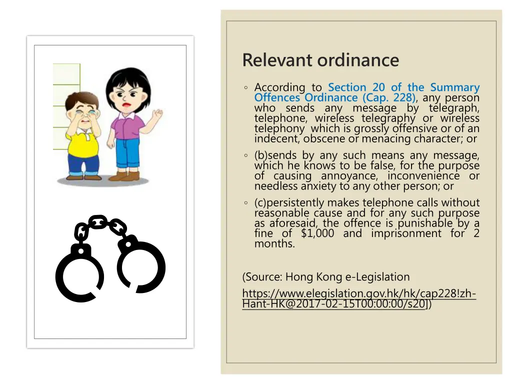 relevant ordinance