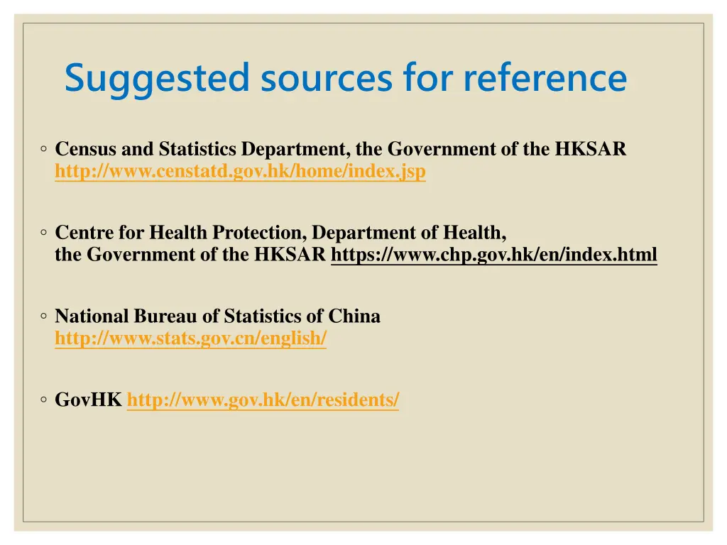 suggested sources for reference