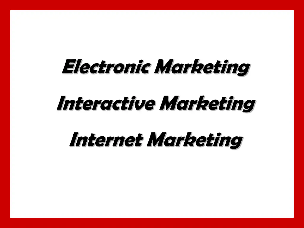 electronic marketing