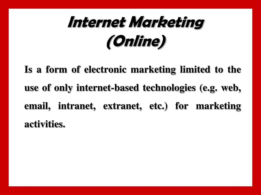 internet marketing online