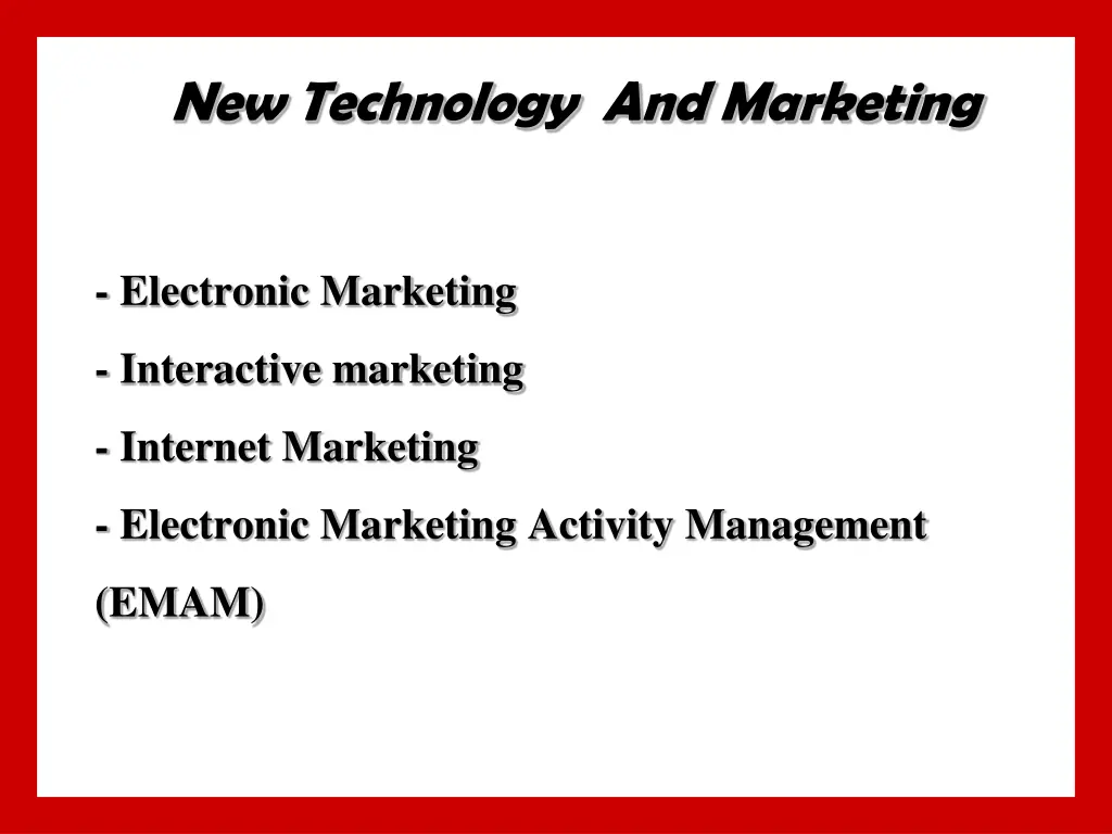 new technology and marketing 1