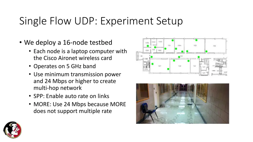 single flow udp experiment setup
