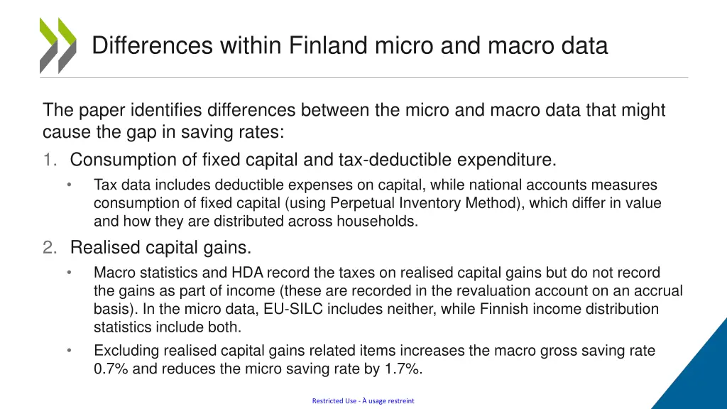differences within finland micro and macro data