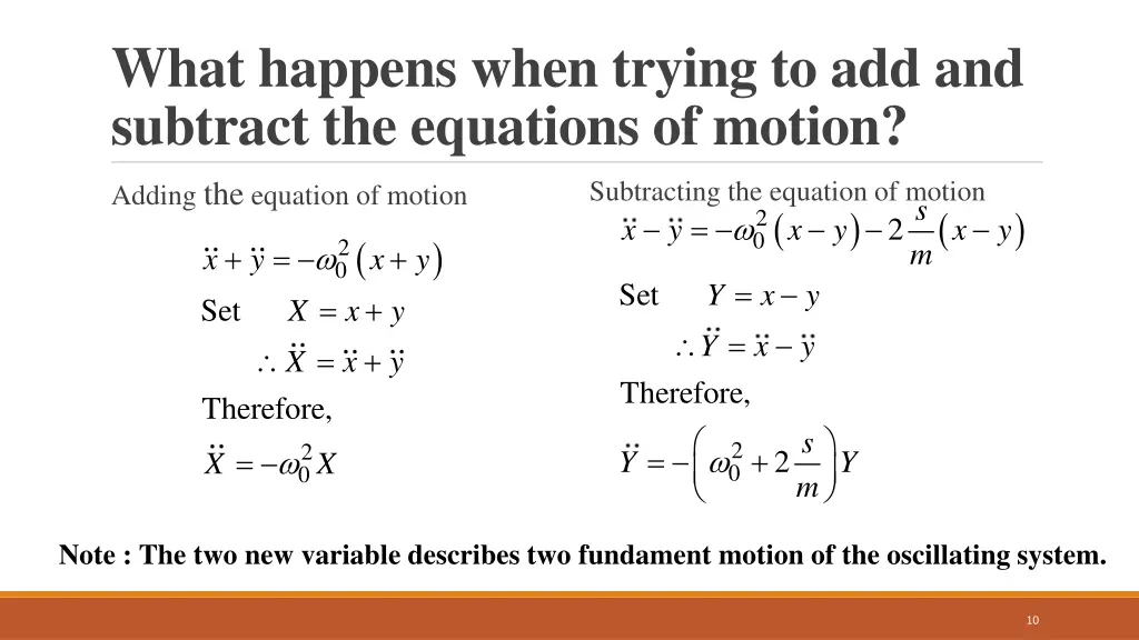 what happens when trying to add and subtract