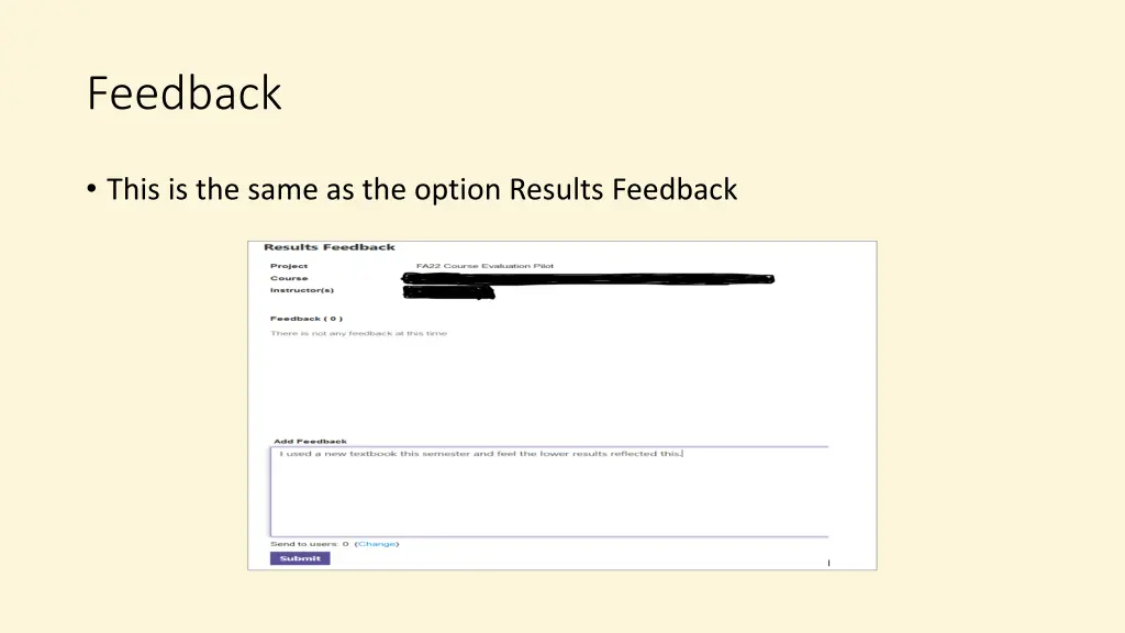 feedback