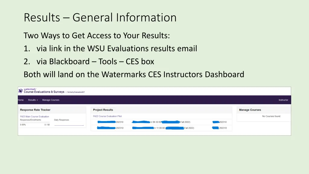 results general information 1