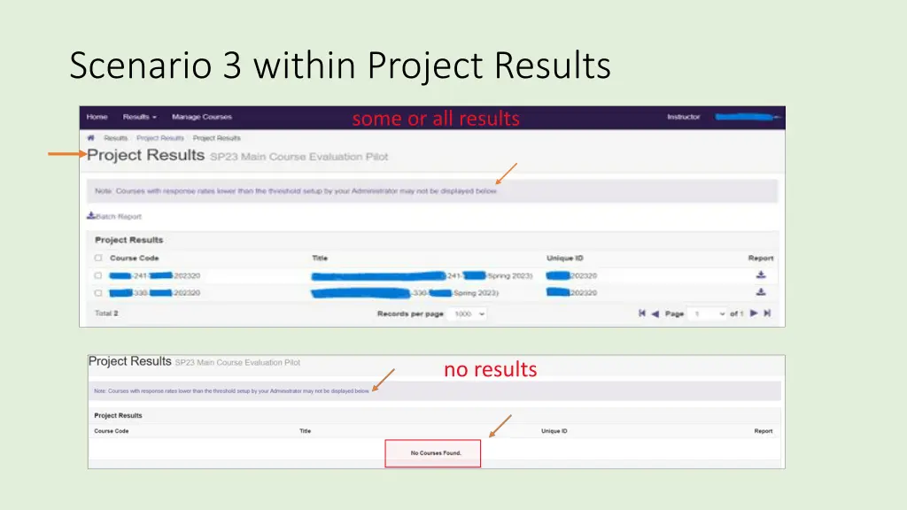 scenario 3 within project results