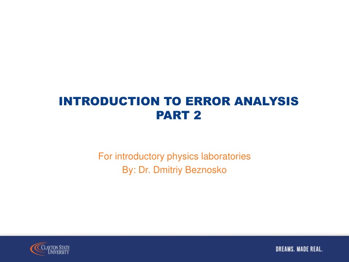 introduction to error analysis part 2