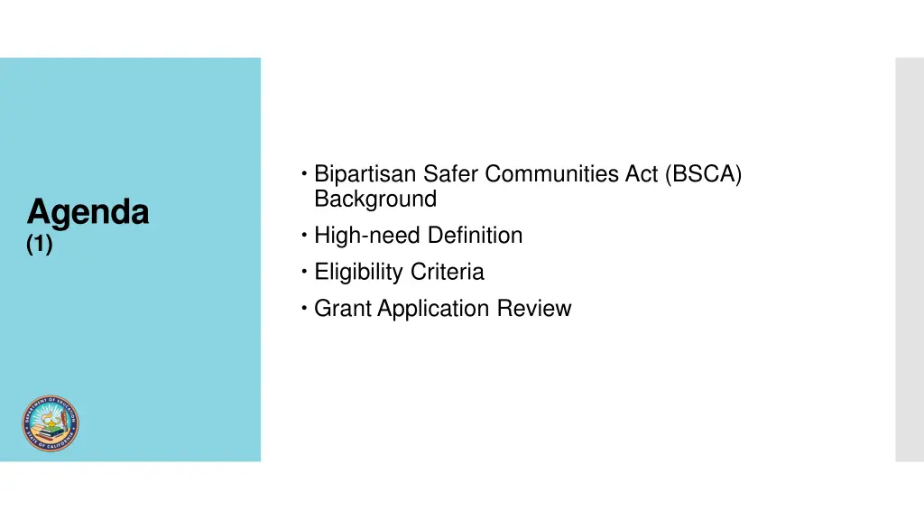 bipartisan safer communities act bsca background