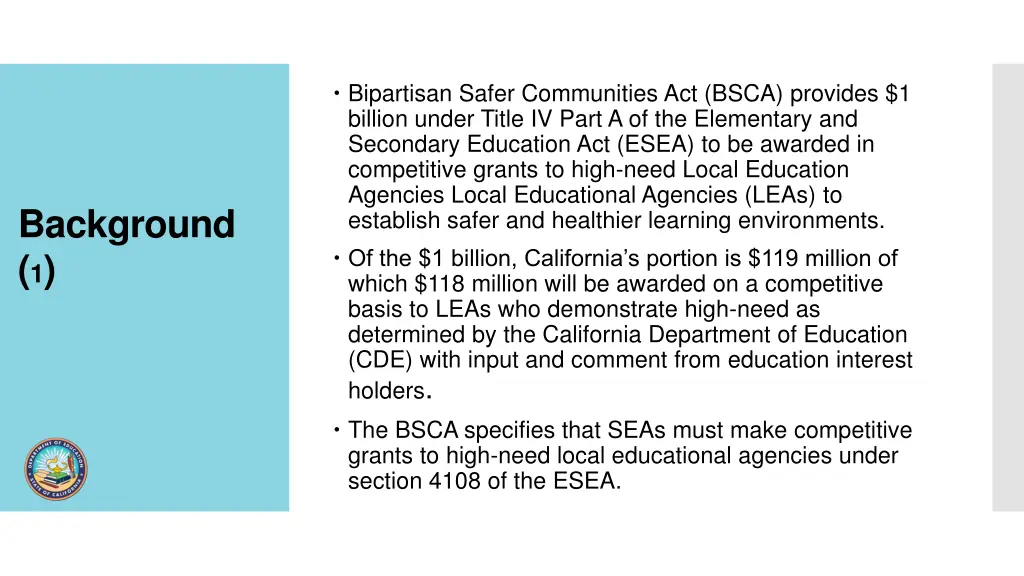 bipartisan safer communities act bsca provides