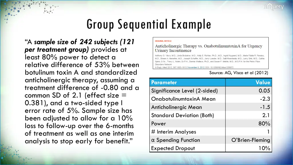 group sequential example
