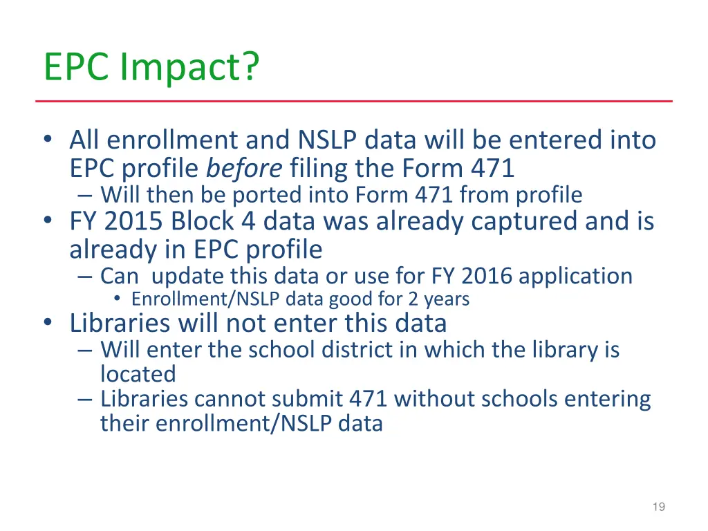 epc impact