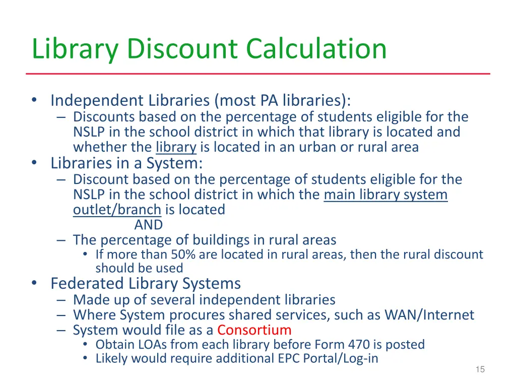 library discount calculation