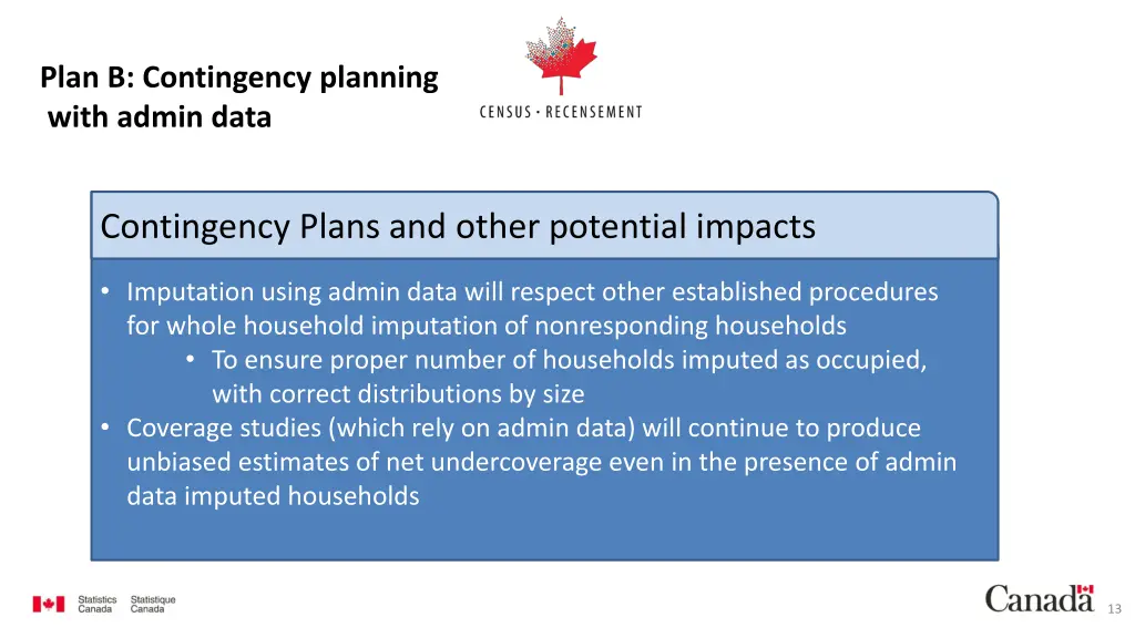 plan b contingency planning with admin data 4