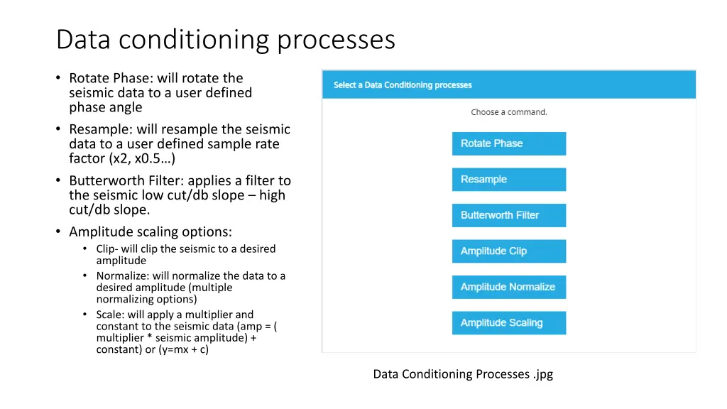 data conditioning processes