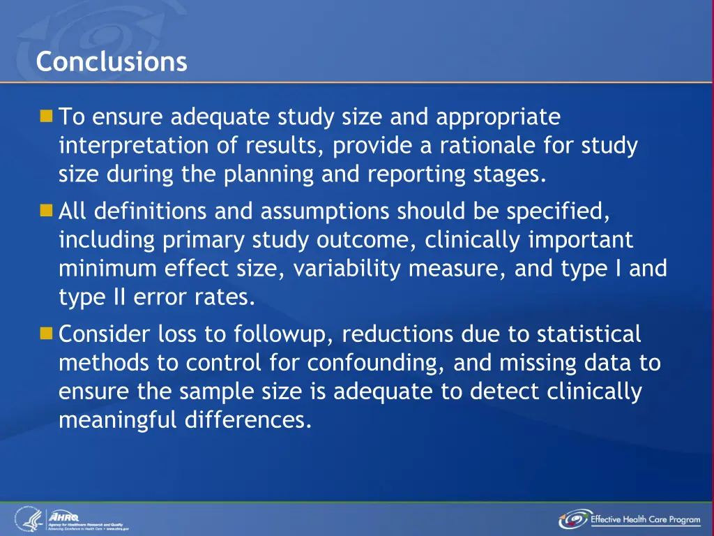 conclusions