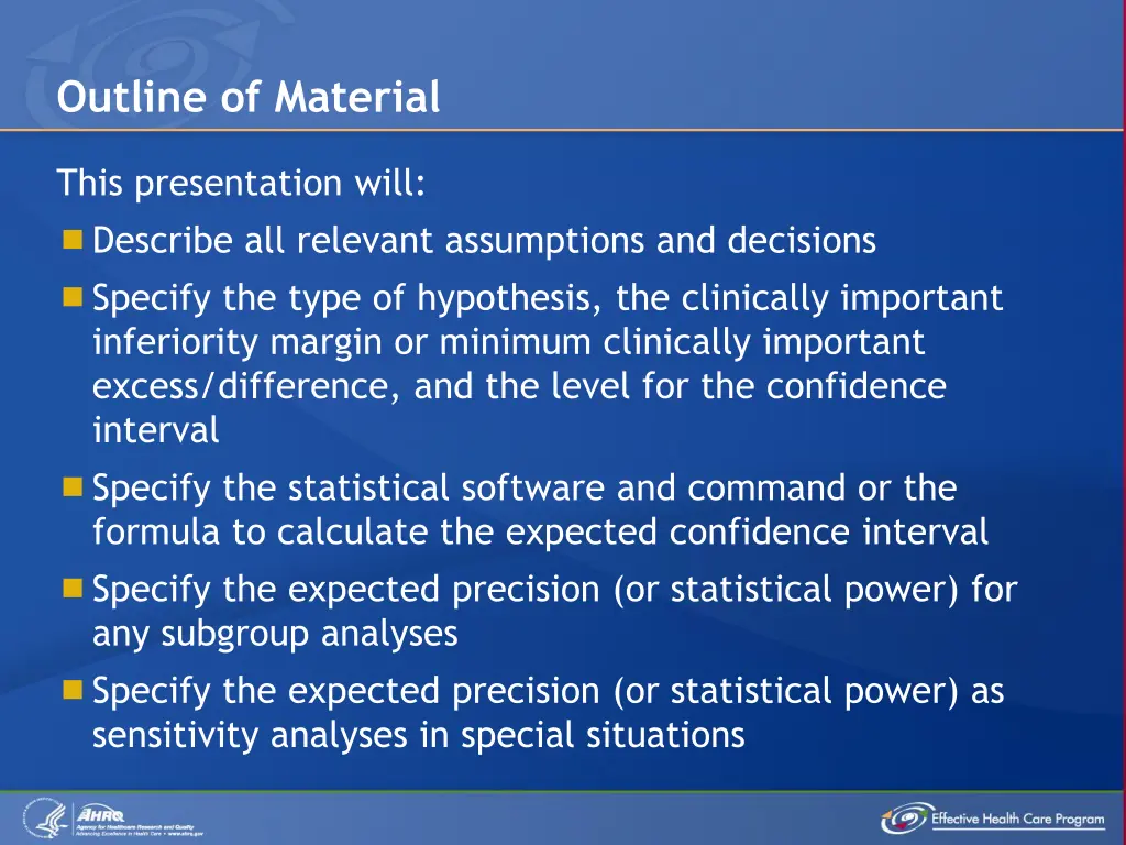 outline of material