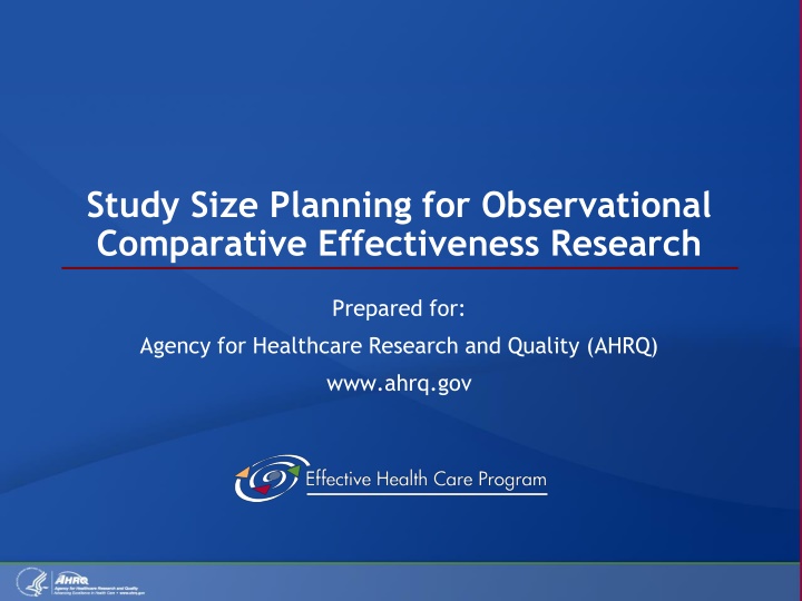 study size planning for observational comparative