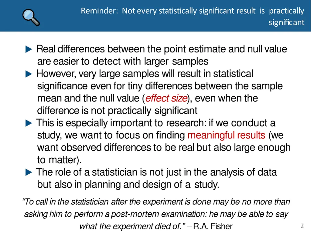 reminder not every statistically significant