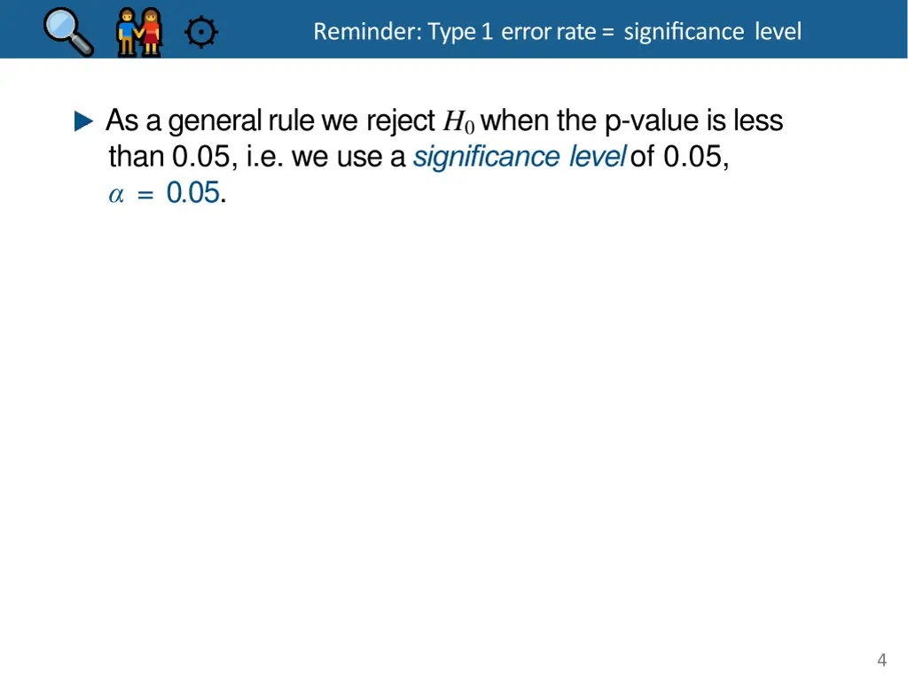 reminder type 1 error rate significance level 3