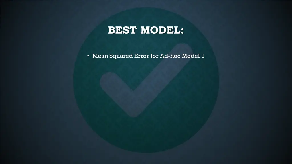 best model