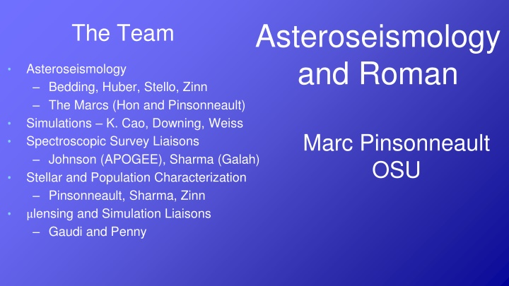 asteroseismology and roman