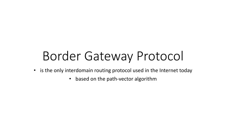 border gateway protocol