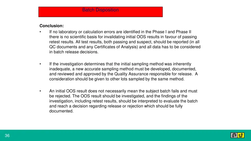 batch disposition