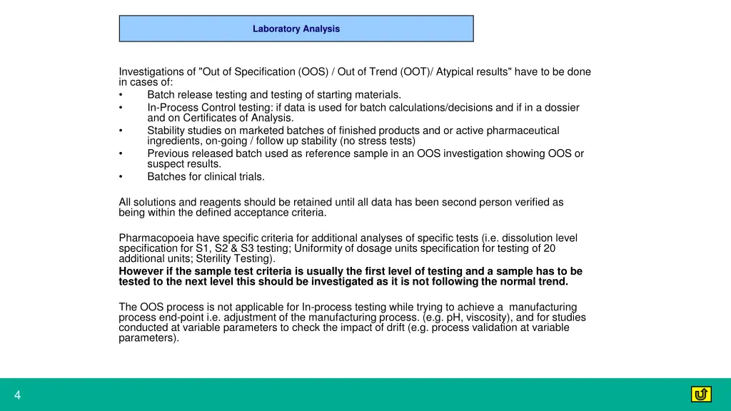 laboratory analysis