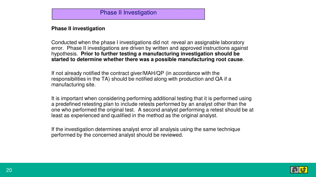 phase ii investigation 1