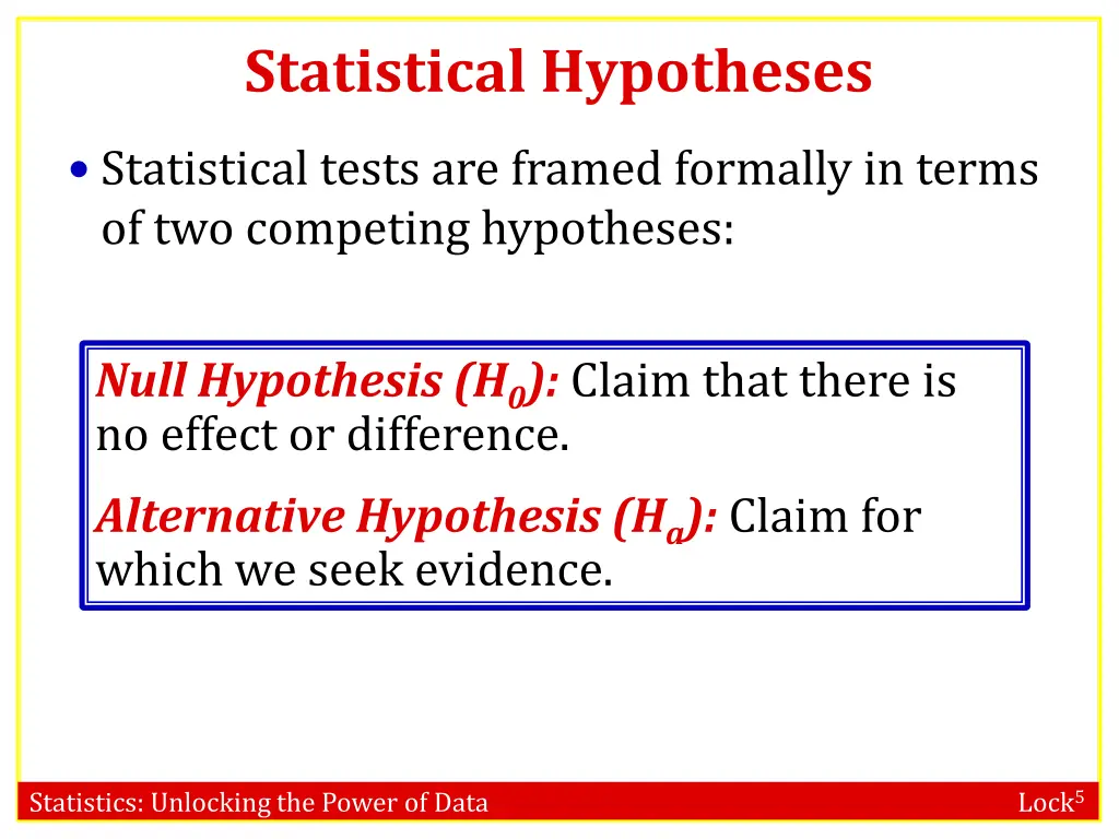 statistical hypotheses