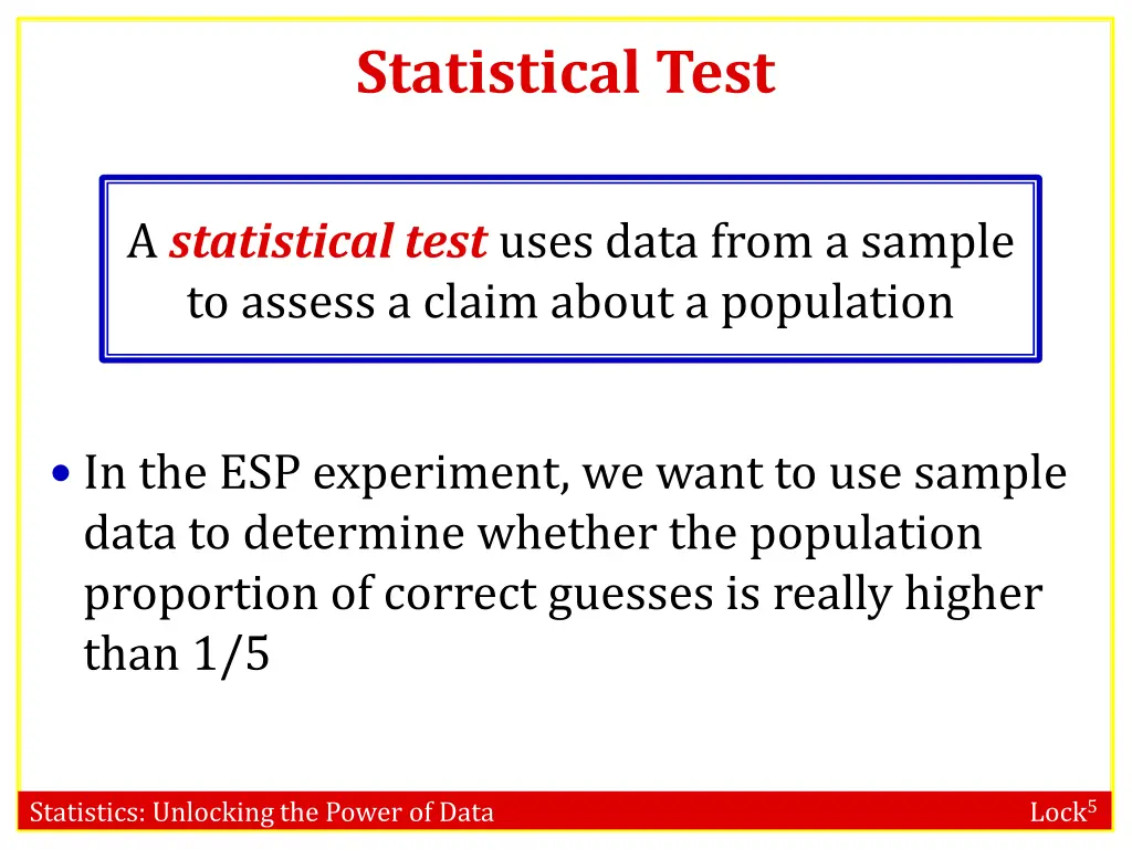 statistical test