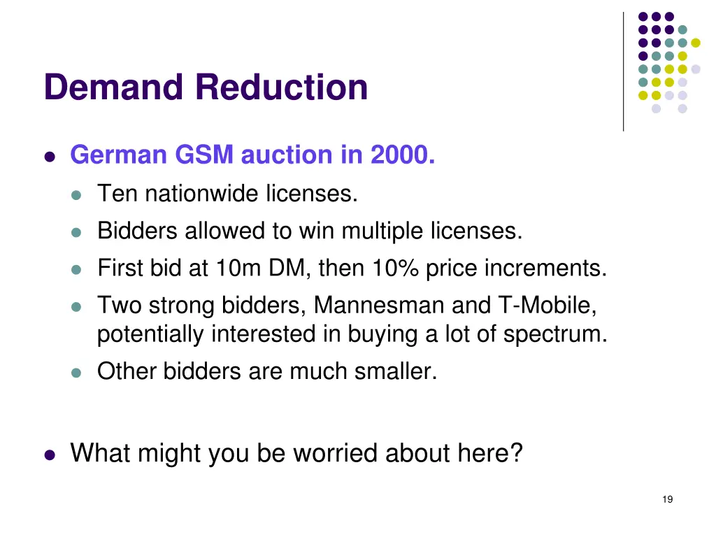 demand reduction