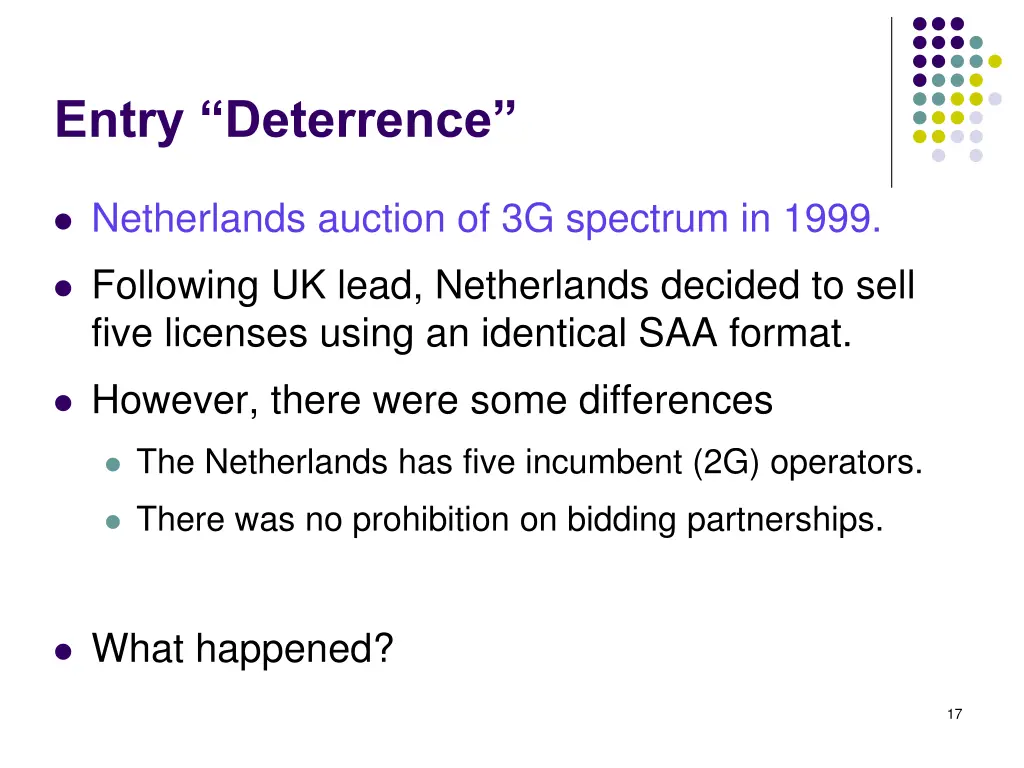 entry deterrence